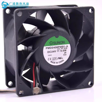 SUNON PMD2408PMB1-A 8038 DC24V 9.6W 8CM 3-Wire Inverter Cooling Fan