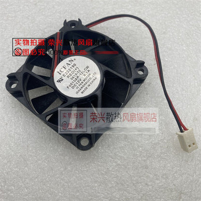 used cooling fan ICFAN F6010AP-12LCW 6010 12V 0.1A 0610-12 2-wire - ICFAN