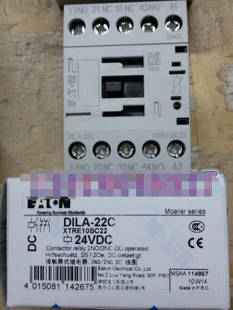 1PCS  Eaton Moeller DILA-22C XTRE10BC22 DC Contactor 24VDC