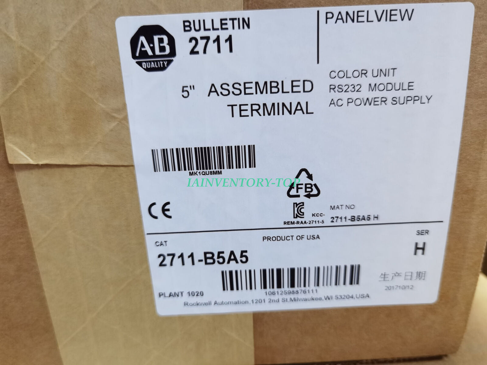 Allen Bradley 2711-B5A5 550 Mono/Touch/Key - Product Details - ALLEN BRADLEY