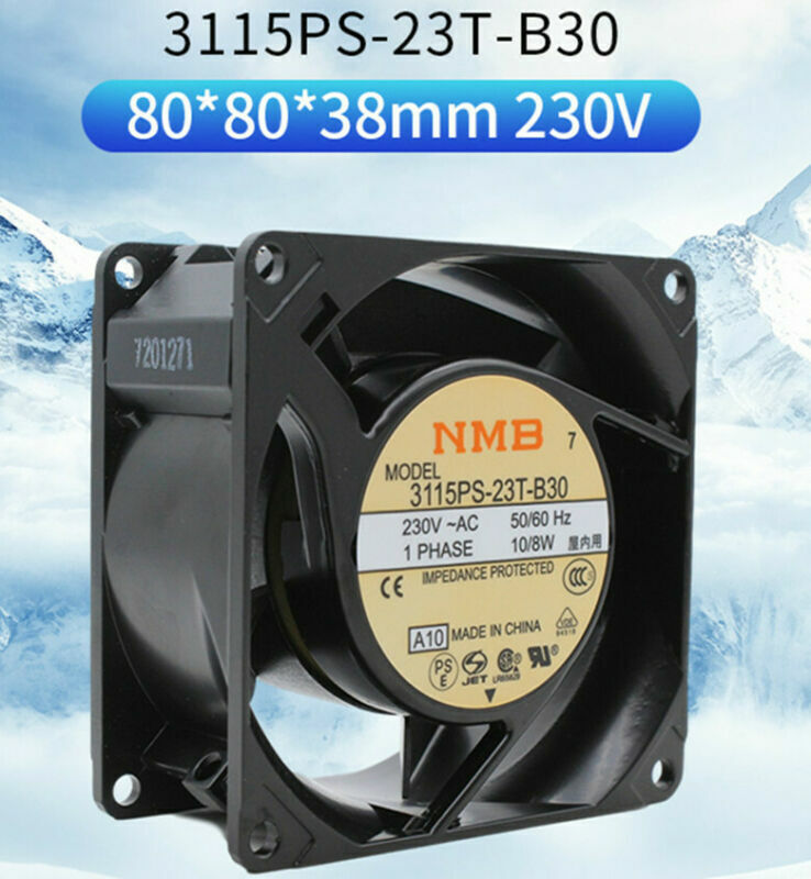 new 3115PS-23T-B30 8CM 8038 220V 8W High Temperature Resistant AC Fan - TECHPROELECTRONICS
