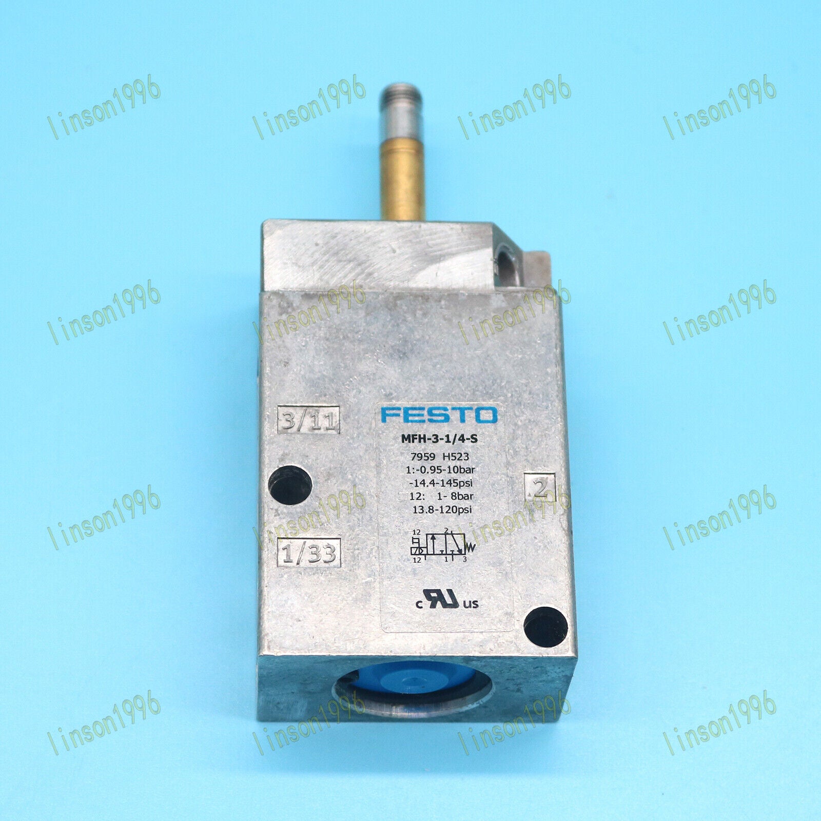 FESTO MFH-3-1/4-S Solenoid Valve, 1/4-Inch, In Stock - FESTO