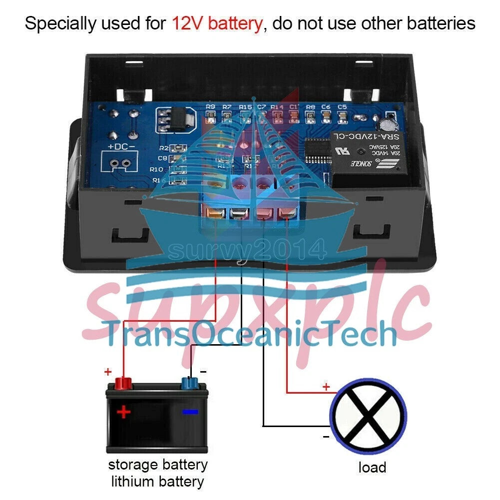 12V Battery Adjustable Low Voltage Cut off Switch Protection Control Module