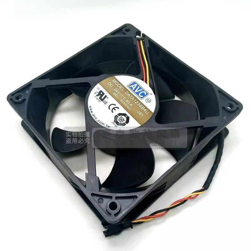 AVC DATA1238B4U-081 12038 DC24V 0.8A 12CM 3-Pin Dual Ball Inverter Cooling Fan