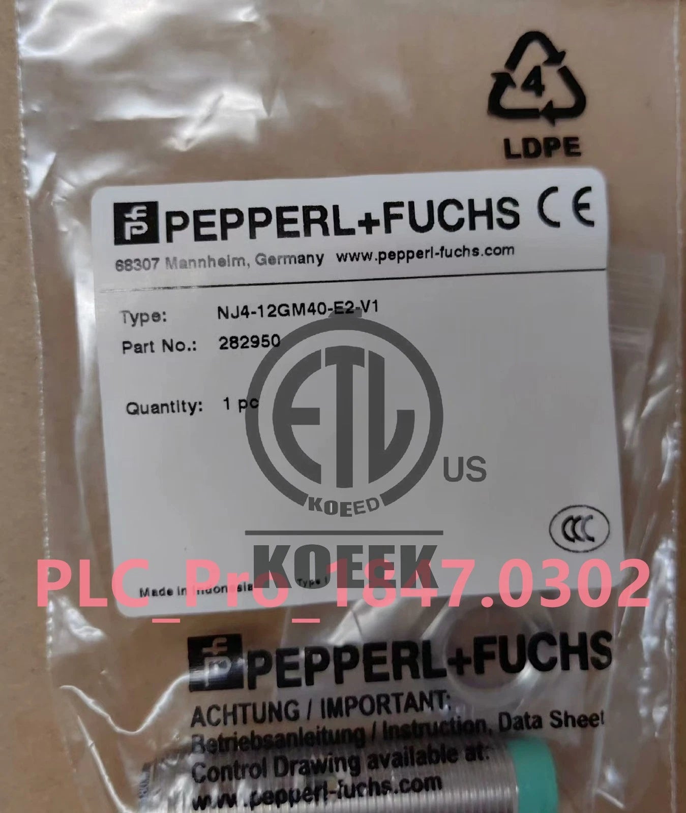 1PCS For Pepperl+Fuchs NJ4-12GM40-E2-V1 Proximity Switch Sensor Fast ship