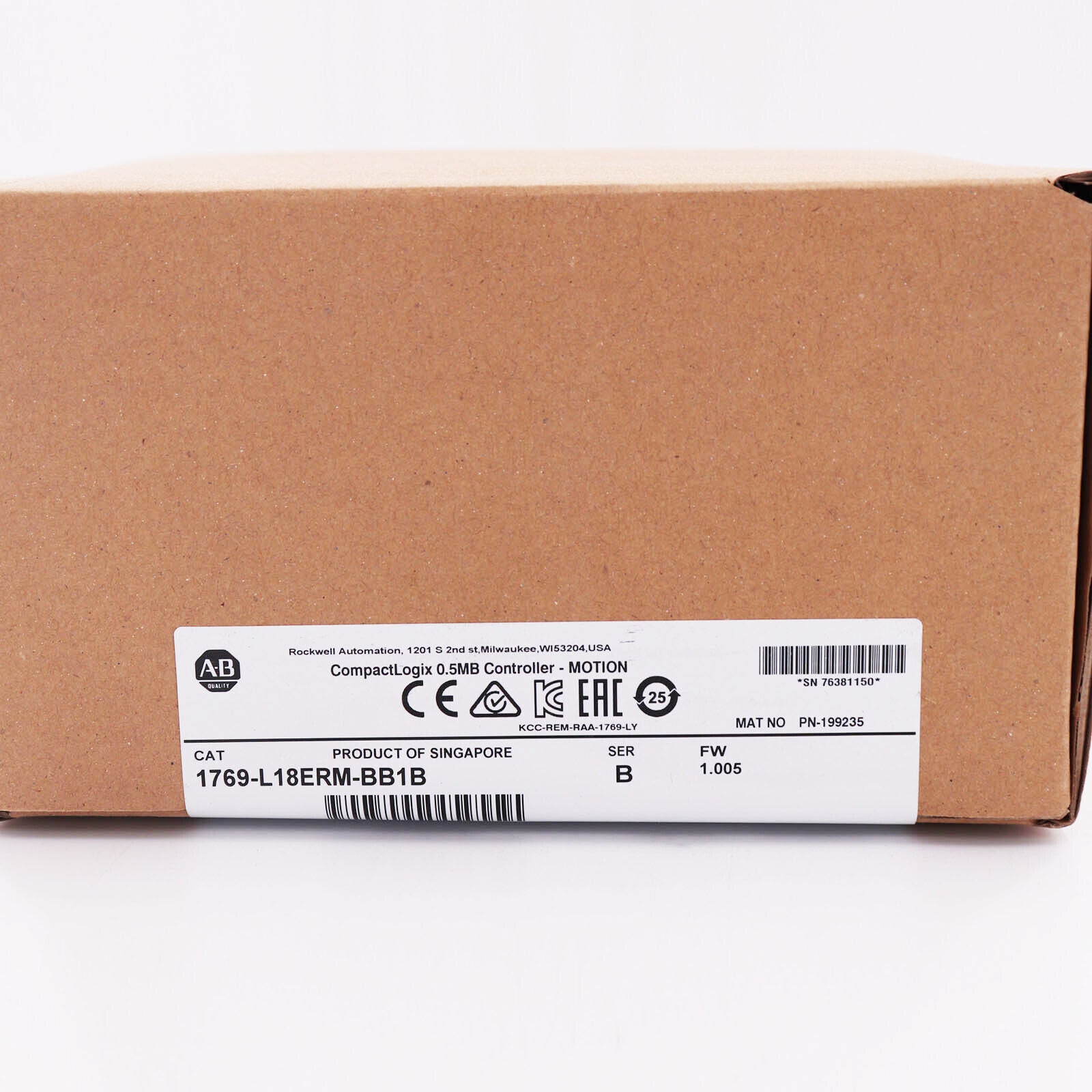 Allen-Bradley 1769-L18ERM-BB1B CompactLogix 0.5MB Controller MOTION - ALLEN-BRADLEY