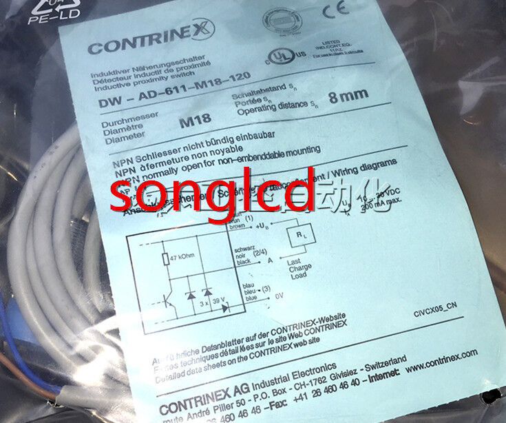Contrinex DW-AD-611-M18-120 Sensor - High Precision Detection - CONTRINEX