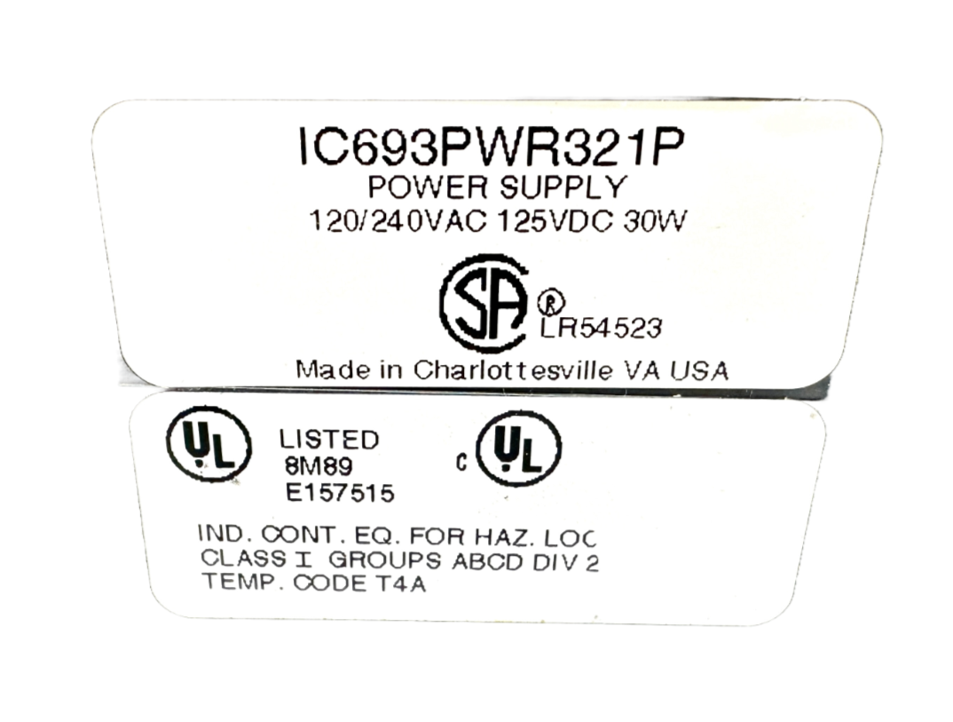 used GE Fanuc IC693PWR321P Power Supply - GE