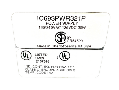 used GE Fanuc IC693PWR321P Power Supply - GE