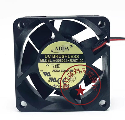 ADDA AG06024XB257102 6025 DC24V 0.20A 6CM 2-Wire Inverter Cooling Fan