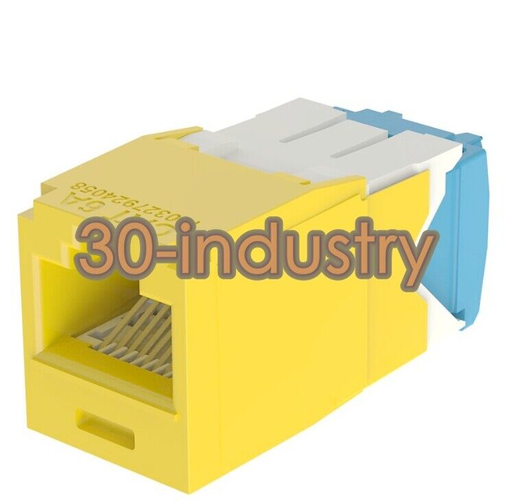 New CJ6X88TGYL Cat 6A Network Module - 50/Bag - Yellow Mini-Com - KOEED
