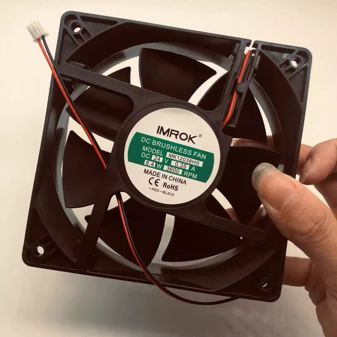 IMROK MK12038HS DC24V 0.35A 8.4W 2-Wire Silent Cooling Fan