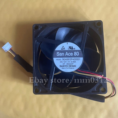 Sanyo 9GA0812P4GD001 8025 12V 0.48A 8cm 4-wire chassis cooling fan