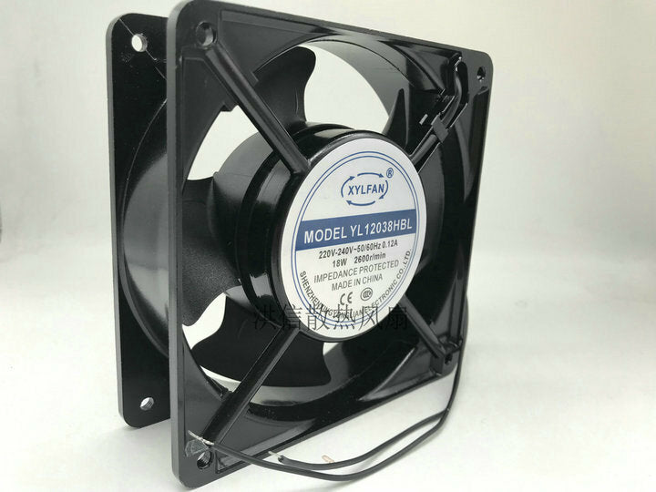 1pcs XYLFAN YL12038HBL 220V 0.12A 18W 12038 cabinet cooling fan