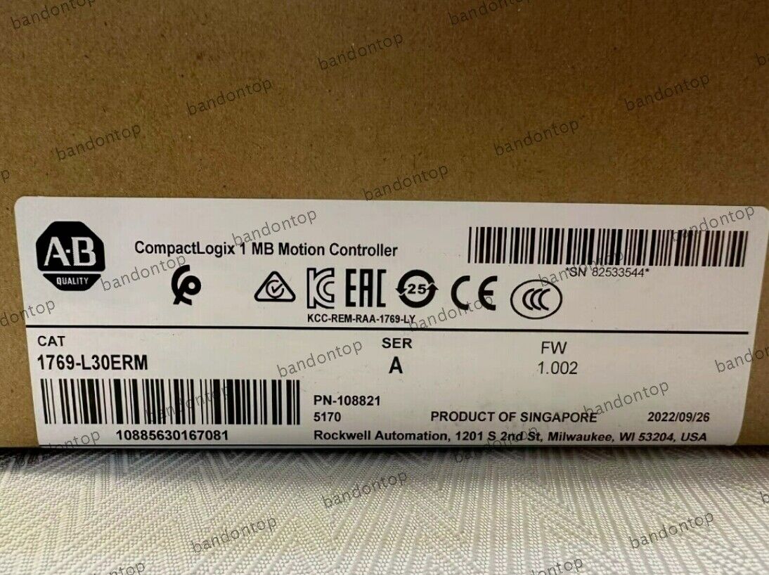 AB 1769-L30ERM CompactLogix 1MB Motion Controller for Motion Control Solutions - COMPACTLOGIX