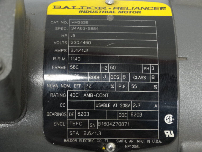 ASEA BROWN BOVERI VM3539 MOTOR - High-Efficiency Industrial Motor - ASEA BROWN BOVERI