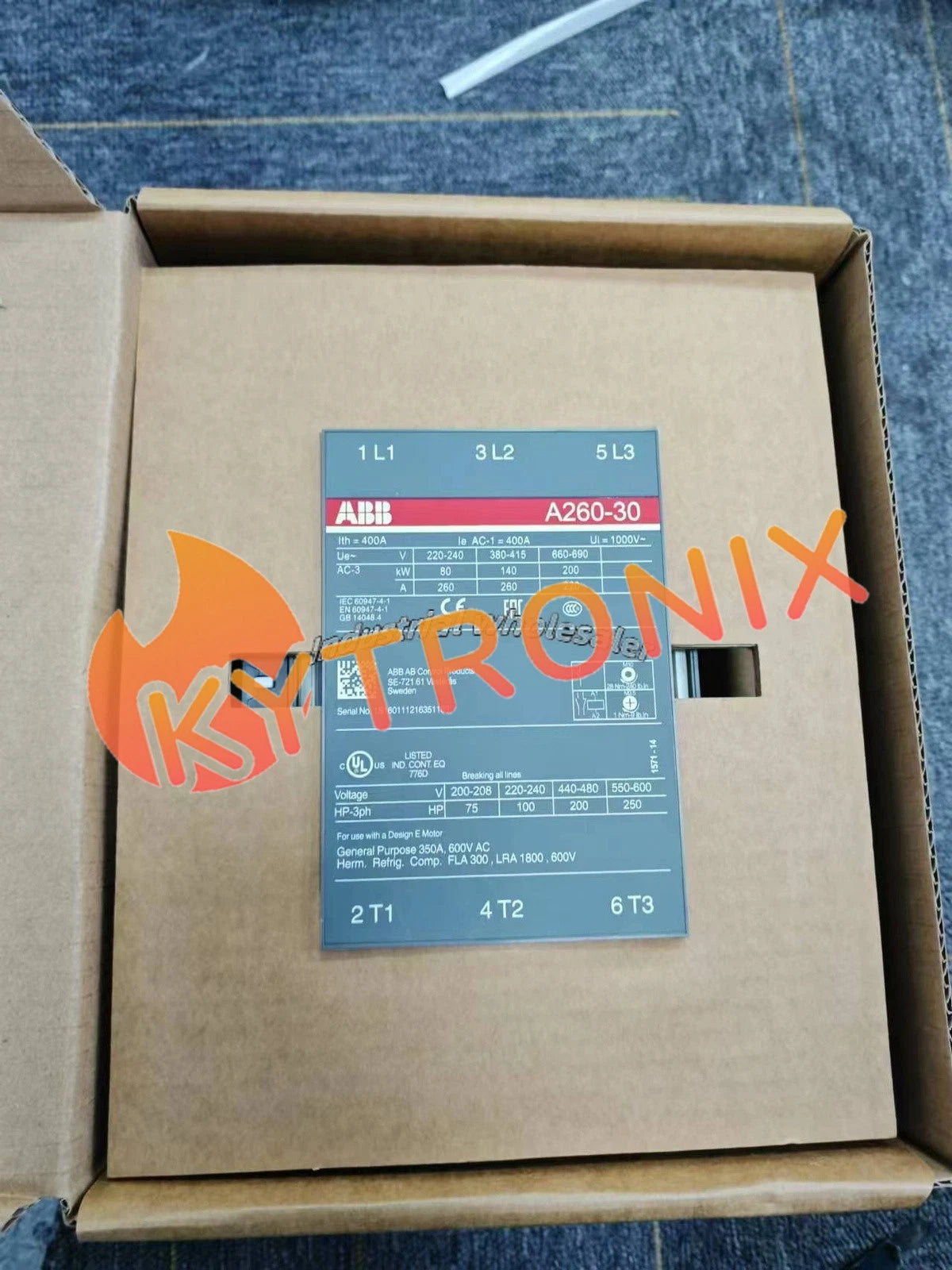 1PCS ABB contactor A260-30-11 220V