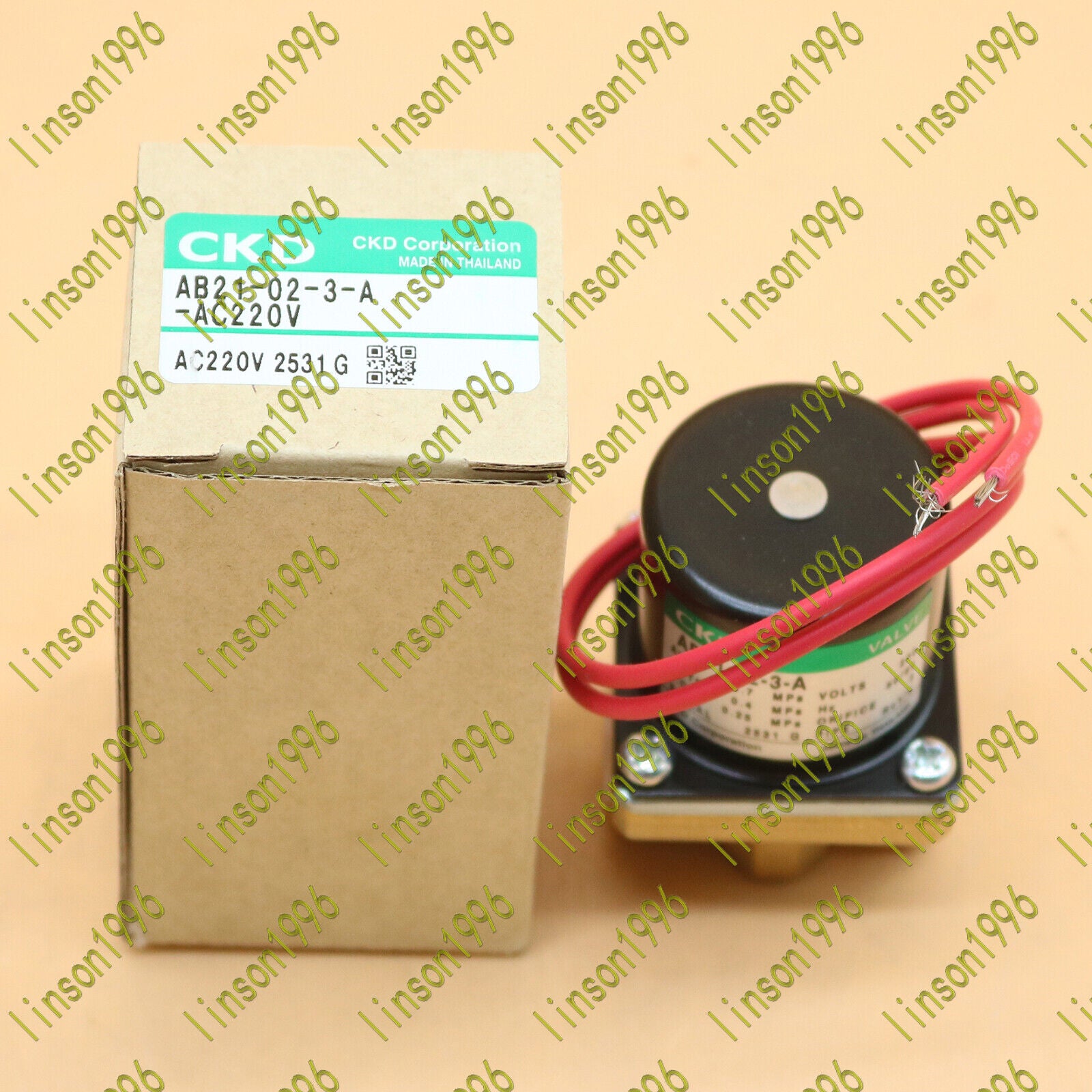 new 1PCS  CKD AB21-02-3-A-AC220V Solenoid Valve SHIP CKD