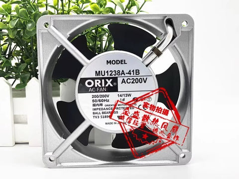 ORIX MU1238A-41B 12038 AC200V 14/13W 12CM Aluminum Frame Axial Cooling Fan