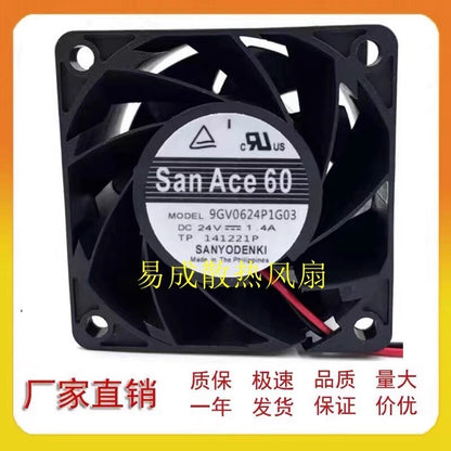 SANYO 9GV0624P1G03 6038 6CM DC24V 1.4A 2-Wire High Airflow Cooling Fan