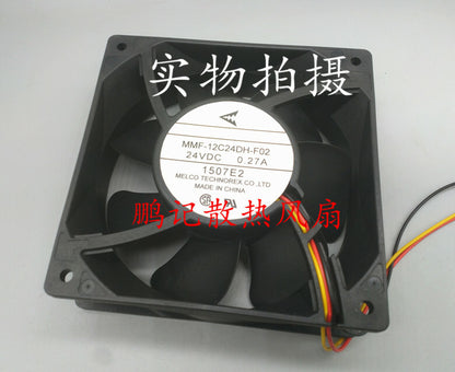 1pcs Mitsubishi MMF-12C24DH-FO2 24VDC 0.27A 120 * 120 * 38mm inverter fan