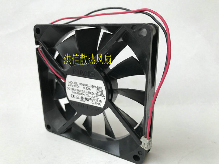 NMB 3106KL-05W-B40 DC24V 0.12A 8015 8CM Inverter Fan 2pin - NMB