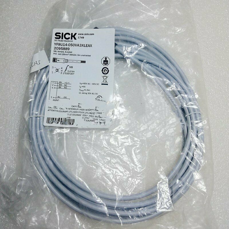 1PC SICK YF8U14-050VA3XLEAX Sensor Cable - SICK