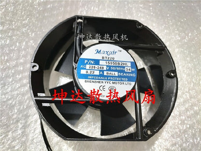 1PCS Maxair BT220 15050B2HL AC220V 34W 0.22A ball AC cooling fan