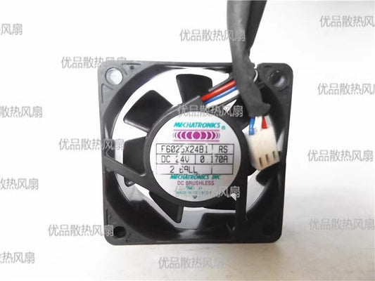 1pcs  MECHATRONICS F6025X24B1-RS 6025 24v 0.17A Inverter cooling fan