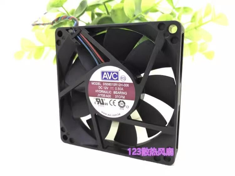 AVC DS08015R12H-006 8015 DC12V 0.50A 3-Wire High Power CPU Cooling Fan