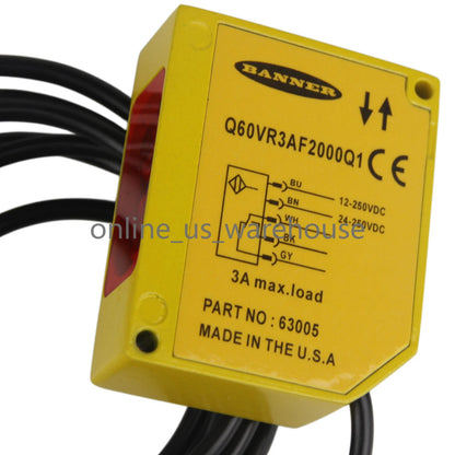 1PC BANNER Q60VR3AF2000Q1 Photoelectric Sensor - US Stock#I