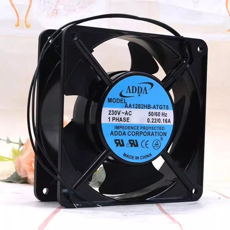 ADDA AA1282HB-ATGT5 AC230V 0.22A/0.16A 12038 12CM Metal Cooling Fan