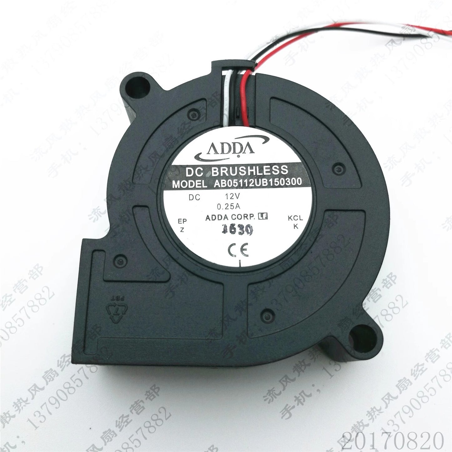 ADDA AB05112UB150300 5015 DC12V 0.25A 3-Wire Cooling Fan