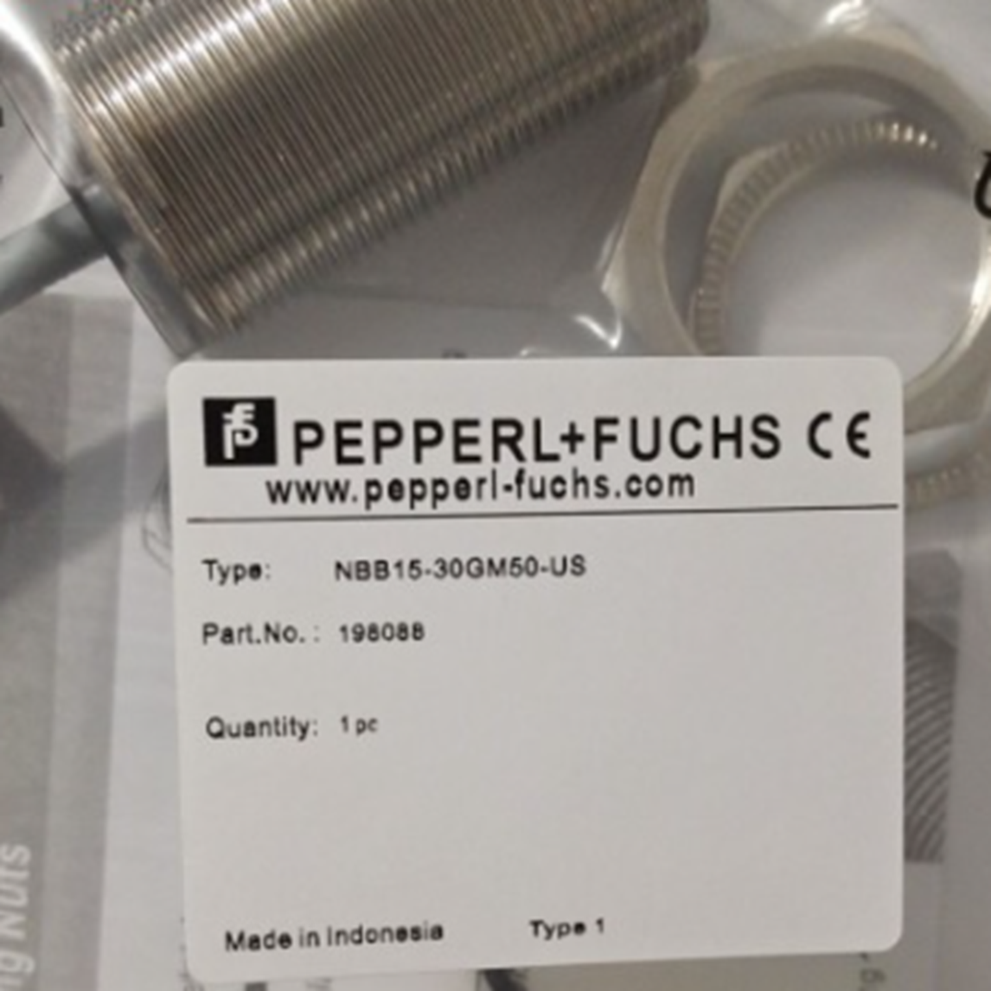 PEPPER+FUCHS NBB15-30GM50-US Proximity Sensor - High-Performance Proximity Sensor for Industrial and Medical Applications - PEPPER+FUCHS
