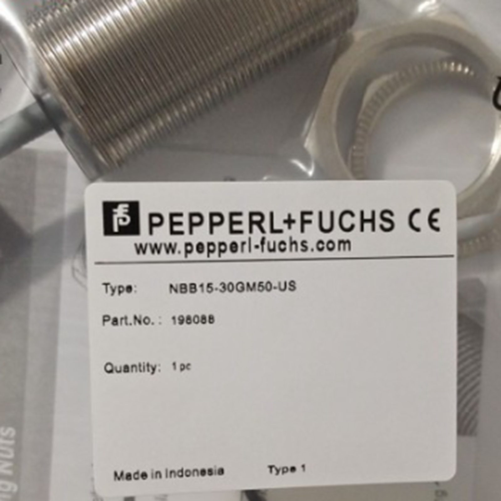 PEPPER+FUCHS NBB15-30GM50-US Proximity Sensor - High-Performance Proximity Sensor for Industrial and Medical Applications - PEPPER+FUCHS