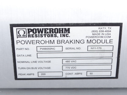 POWEROHM PWB050NC brake - POWEROHM
