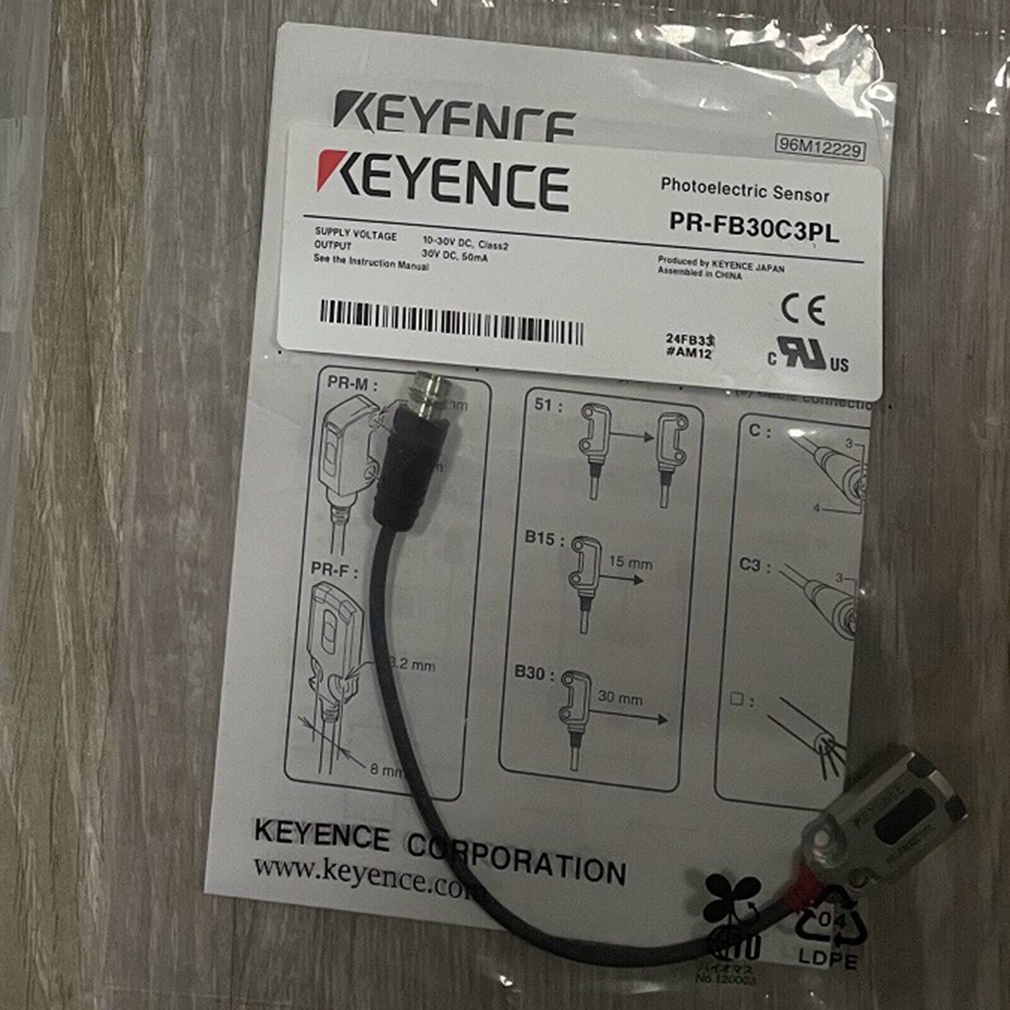 1PC Keyence PR-FB30C3PL Photoelectric Sensor Fast Delivery #YP1
