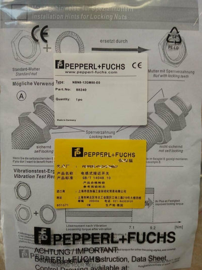 Pepperl+Fuchs Proximity Switch NBN8-12GM50-E0 - PEPPERL+FUCHS