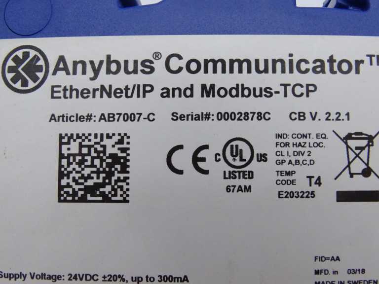 HMS Industrial Networks AB7007-C Ethernet Switch - HMS INDUSTRIAL NETWORKS