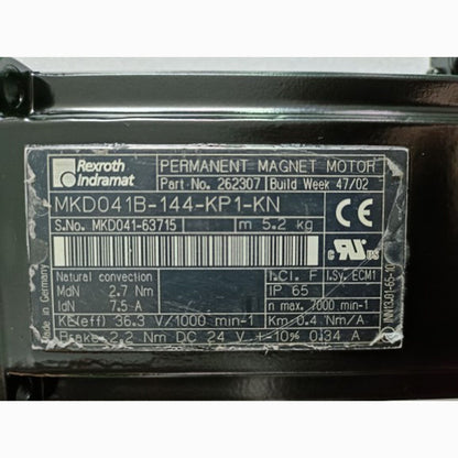 used one Tested REXROTH MKD041B-144-KP1-KN Servo Motor fast Ship - REXROTH