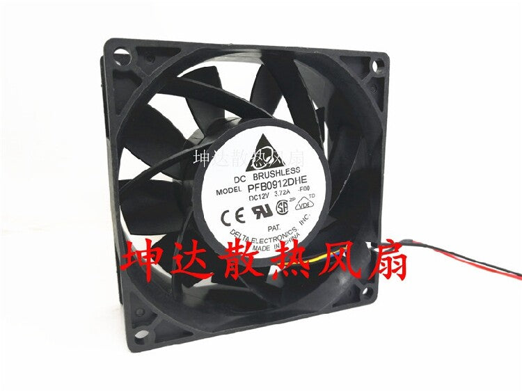 1pcs Delta PFB0912DHE 12V 3.72A 9038 9 cm 4-wire violent car booster fan