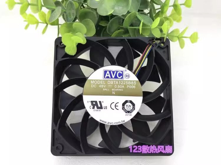AVC DBTA1225B8S 12025 DC48V 0.50A 12CM 4-Wire PWM Cooling Fan