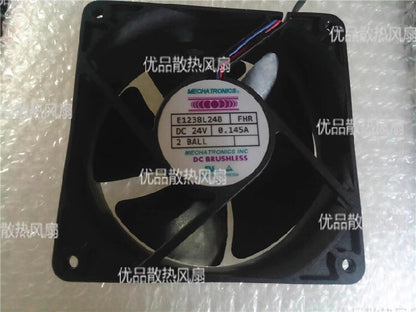 MECHATRONICS E1238L24B FHR DC24V 0.145A 120*120*38MM 2-Wire Inverter Cooling Fan