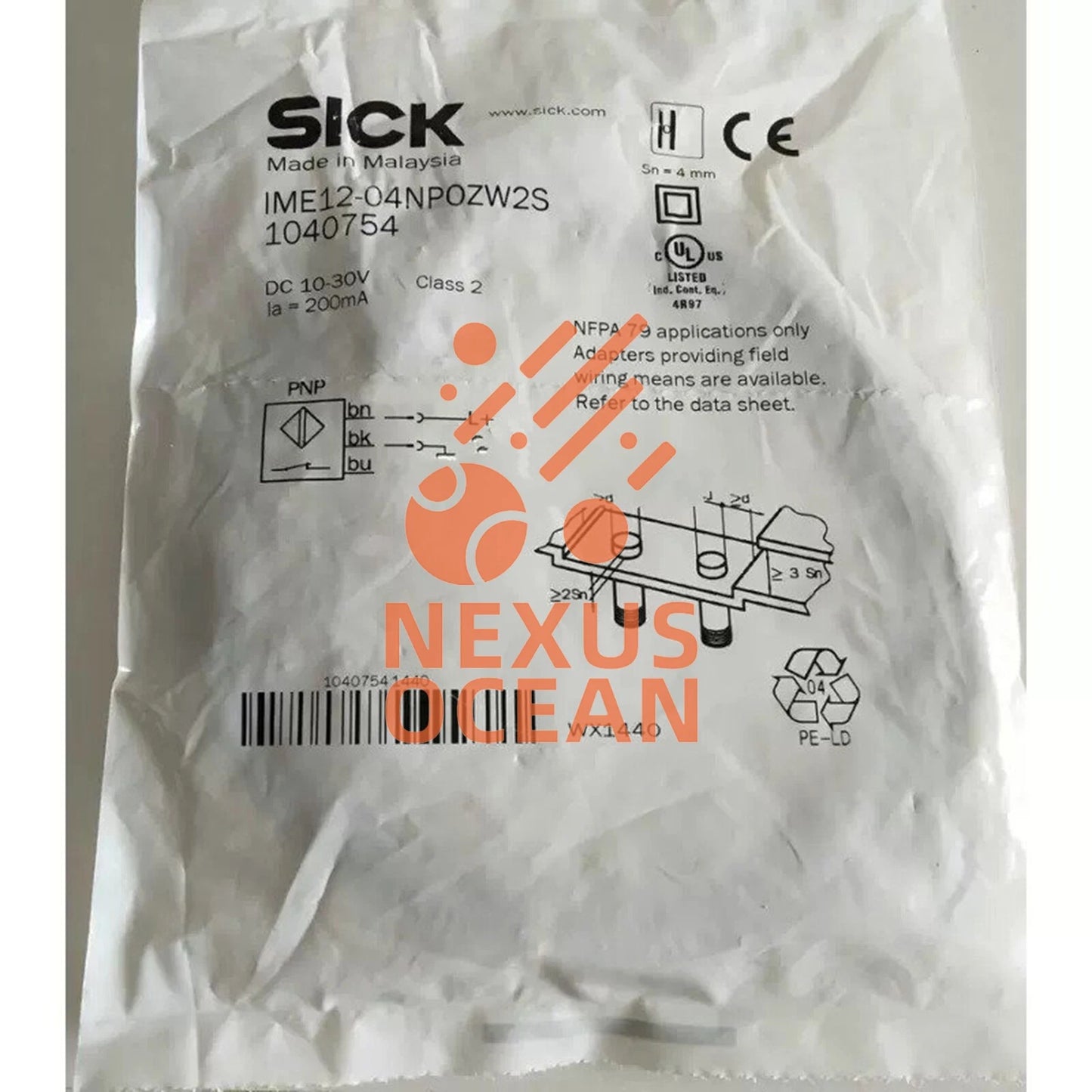 1PC sick IME12-04NPOZW2S 1040754 Proximity Switch Free ship #YP1