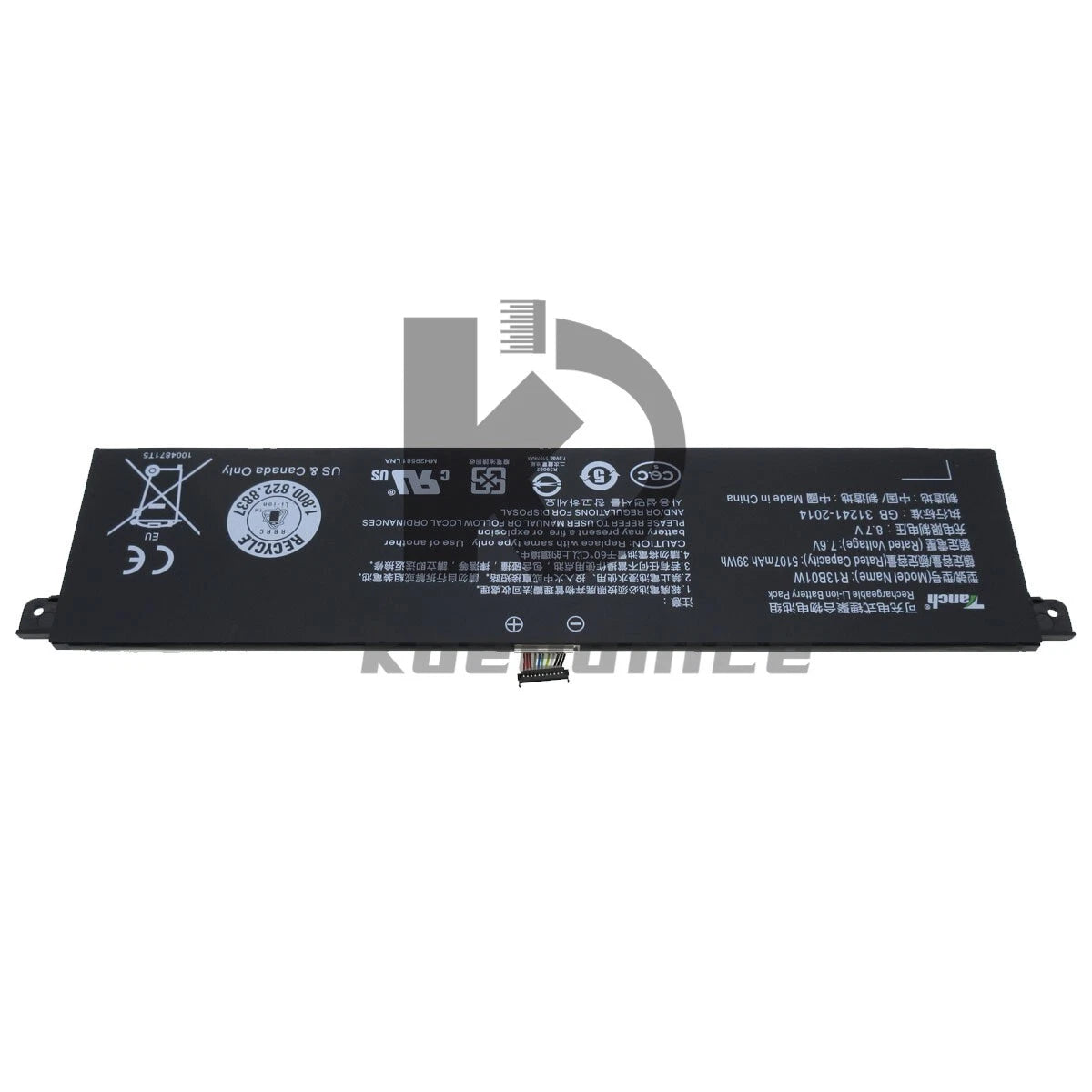 R13B02W R13B01W 161301-01 battery for Xiaomi air 13.3 7.6V 39Wh