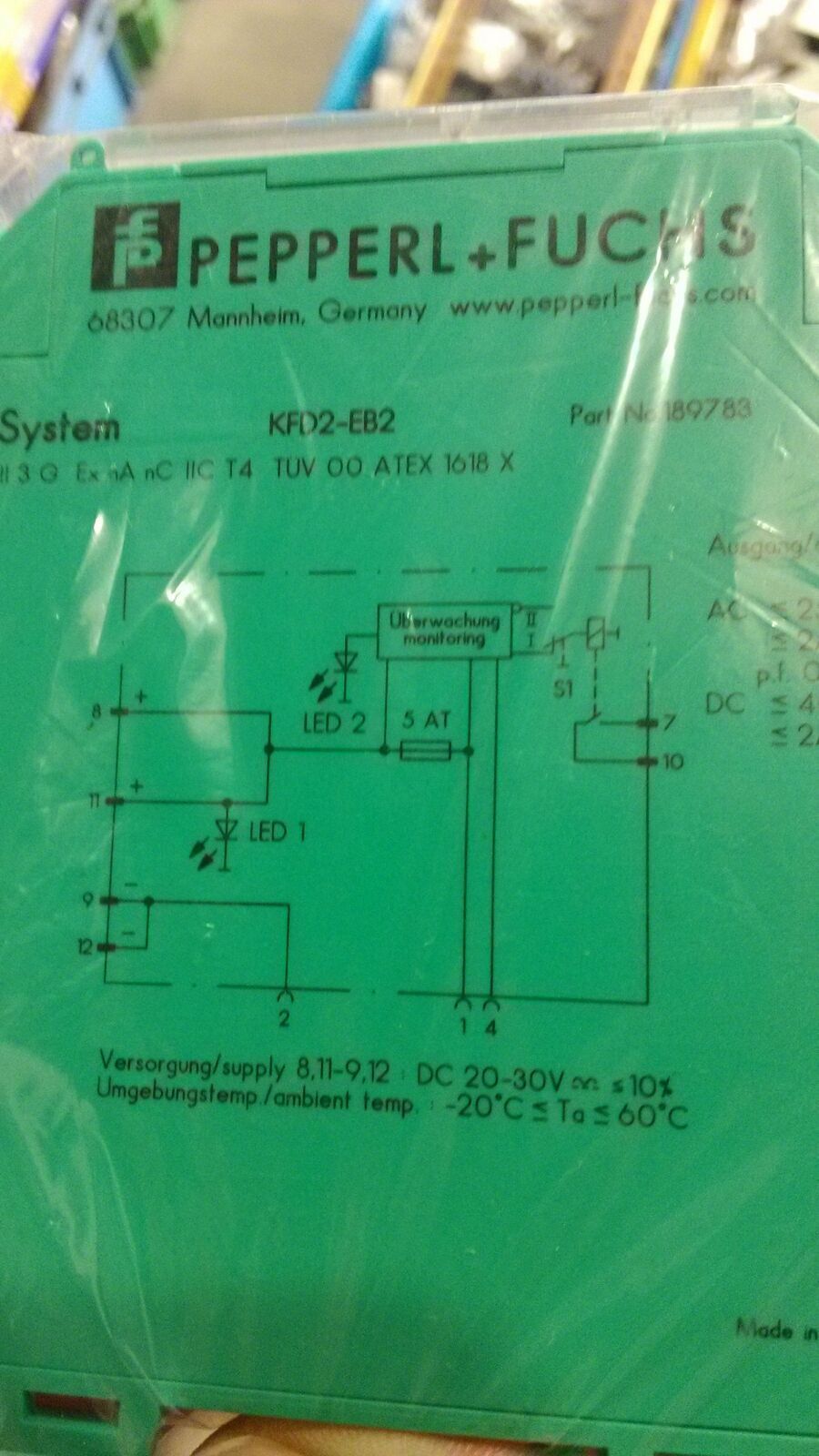 Pepperl+Fuchs KFD2-EB2 Redundant Power Feed Module in Box – High-Ridelity Power Supply - PEPPERL+FUCHS