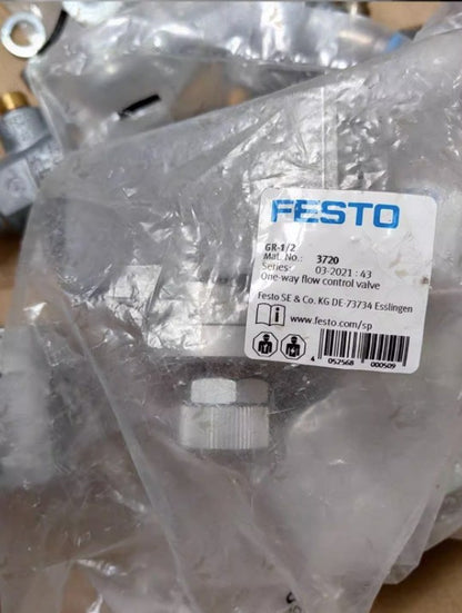 1PC Festo GR-1/2 3720 One-Way Flow Control Valve