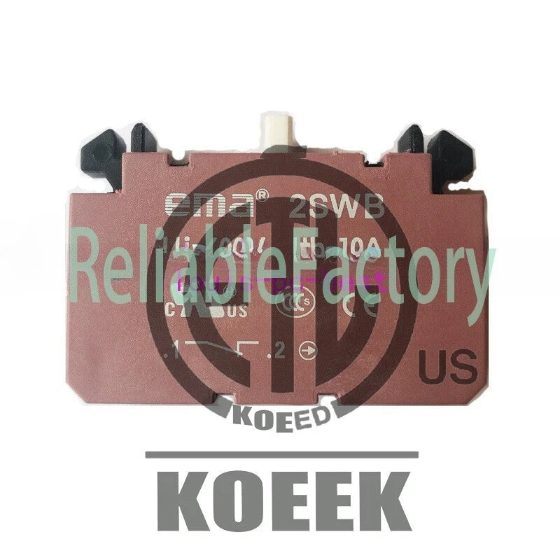 1PCS 2SWB 22mm push button switch with one normally closed contact