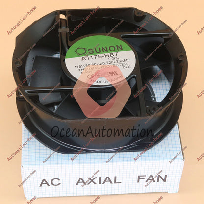 Origina SUNON A1175-HBT T.GN AC 115V 50/60Hz 0.22/0.23AMP cooling fan