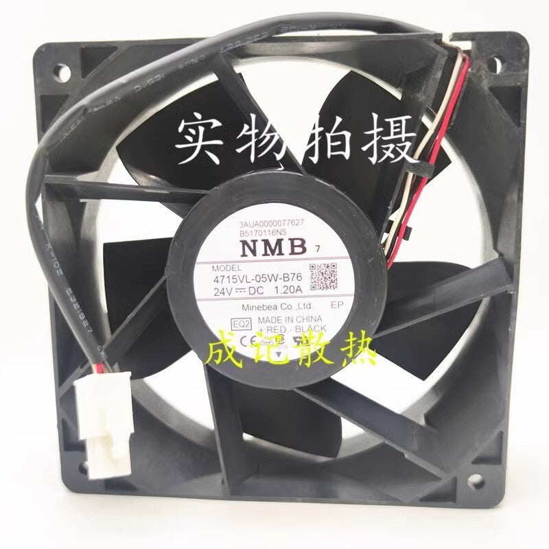 NMB 4715VL-05W-B76 DC24V 1.2A 120*120*38MM 3-Wire Inverter Cooling Fan